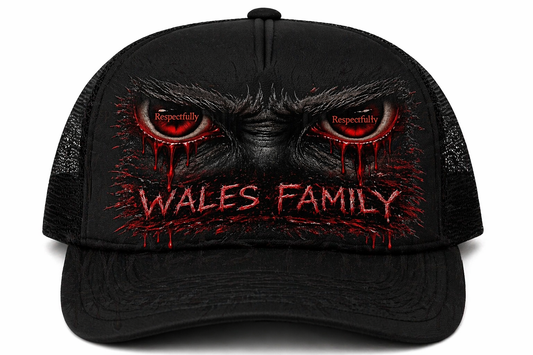 Wales Family Trucker Cap — Washed Black